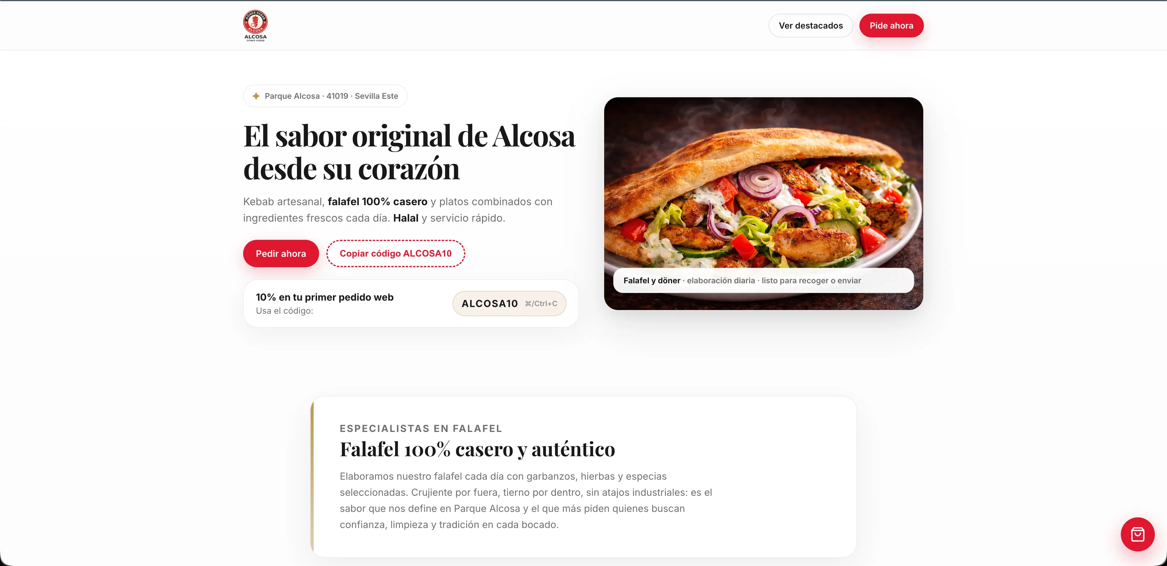 Kebab Alcosa — demo conceptual