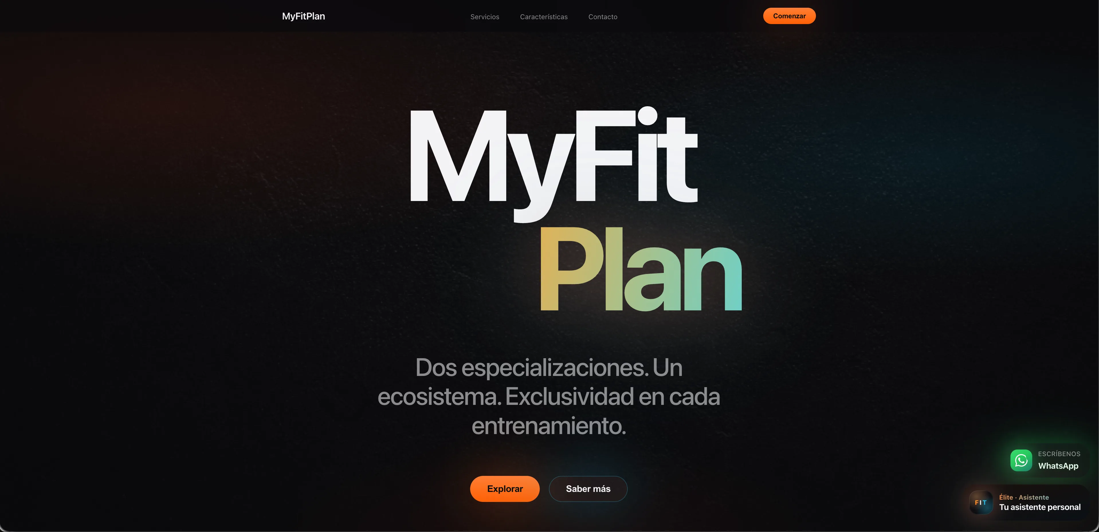 FitMyPlan — demo conceptual